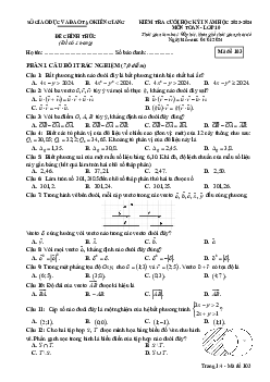Đề kiểm tra cuối học kỳ 1 Toán 10 năm 2023 – 2024 sở GD&ĐT Kiên Giang