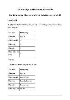 Giải KHTN 6 Bài 28: Nấm - Chân trời sáng tạo