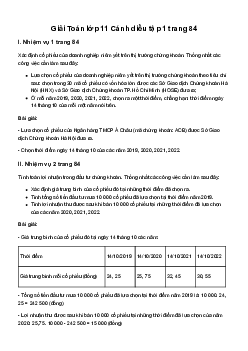 Giải Toán 11 Chủ đề 1: Một số hình thức đầu tư tài chính | Cánh diều