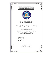 Đánh giá thực trạng thị trường bảo hiểm ở Việt Nam giai đoạn hiện nay | Bài thảo luận Nhập môn tài chính - tiền tệ