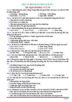 Trắc nghiệm bài 29 Lịch Sử 7: Ôn tập chương 5 và 6 (có đáp án)-Tạ Thị Thúy Anh