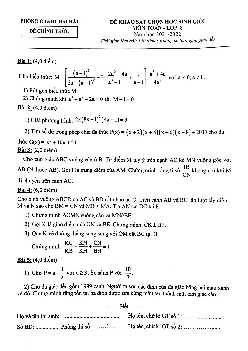 Đề chọn học sinh giỏi Toán 8 năm 2021 – 2022 phòng GD&ĐT Hải Hậu – Nam Định