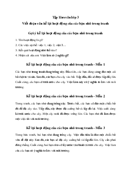 Tập làm văn lớp 3: Viết đoạn văn kể lại hoạt động của các bạn nhỏ trong tranh | Kết nối tri thức
