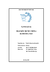 Tập bài giảng nhập môn truyền thông đa phương tiện - Học viện phục nữa Việt Nam