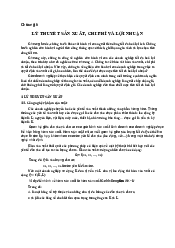 Lý thuyết Chương 5: Chi phí sản xuất và lợi nhuận - Quản trị kinh doanh | Trường Đại học Kinh tế, Đại học Huế