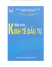Giáo trình môn Kinh tế đầu tư | Trường Đại học Kinh Tế Quốc Dân