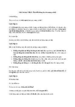 Giải Tin học 7 bài 3: Trao đổi thông tin trên mạng xã hội | Cánh diều