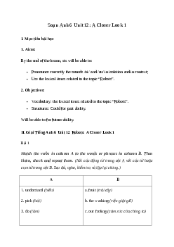Giải Tiếng Anh 6 Unit 12: A Closer Look 1 | Global Success