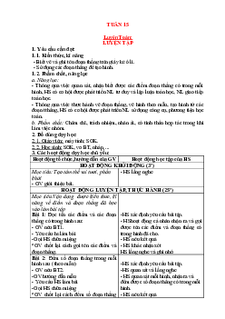 Giáo án buổi 2 Toán 2 sách Cánh diều (Cả năm) | Tuần 15