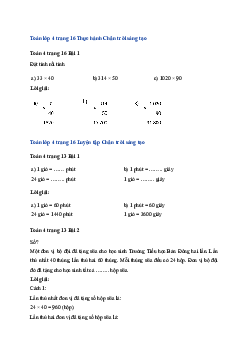 Toán lớp 4 trang 16 Bài 46: Nhân các số có tận cùng là chữ số 0 Chân trời sáng tạo