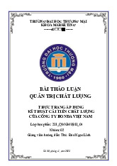 Thảo Luận Về Cải Tiến Chất Lượng của công ty Honda Việt Nam | Bài thảo luận Quản trị Chất Lượng