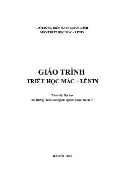 Giáo trình Triết học Mac-Lenin | Đại học Gia Định