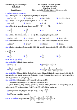 Đề kiểm tra giữa học kỳ 2 Toán 8 năm 2022 – 2023 sở GD&ĐT Bắc Ninh