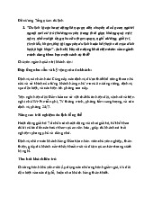 Đề cương môn Tổng quan du lịch - Trường Đại học lao động -  xã hội.