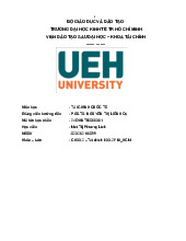 Tiểu luận Đề 3: Tác động của chính sách tiền tệ mở rộng tại Việt Nam môn Tài chính quốc tế | Đại học Kinh tế Thành phố Hồ Chí Minh