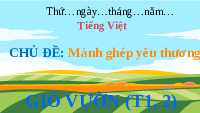 Giáo án điện tử Tiếng Việt 4 Tập Đọc Chân trời sáng tạo: Gió vườn