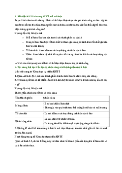 Giải Khoa học tự nhiên 6 - Bài 19 Cấu tạo và chức năng các thành phần của tế bào | Kết nối tri thức