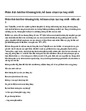 Phân tích bài thơ Khoảng trời, hố bom chọn lọc hay nhất