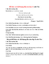 Đề khảo sát chất lượng đầu năm môn Văn lớp 11 năm 2025 (Đề 1)