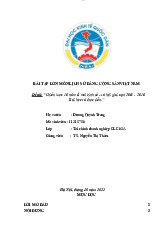 Chiến lược 10 năm đổi mới kinh tế - xã hội giai đoạn 2001 - 2010.  Bài học và thực tiễn | Bài tập lớn môn Lịch sử đảng cộng sản Việt Nam