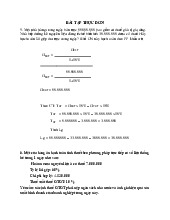 BÀI TẬP THỰC ĐƠN - HẠCH TOÁN LÃI GỘP THỰC TẾ TRONG NHÀ HÀNG môn Quản trị nhà hàng khác sạn | Trường Đại Học Nha Trang