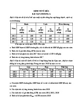 Bài tập chương 2 Kinh tế vĩ mô 1 - Tính toán GDP và CPI