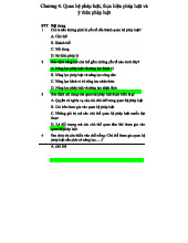 Trắc nghiệm Pháp luật đại cương (Chương 4) - Quan hệ và ý thức pháp luật