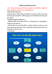 Đề cương chính sách kinh tế xã hội - Chủ nghĩa xã hội khoa học | Trường Đại học Tài chính - Kế toán