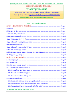 Toàn tập chuyên đề hàm số – Lương Văn Huy Toán 12