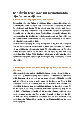 Tính tất yếu, khách quan của công nghiệp hóa hiện đại hóa ở Việt nam