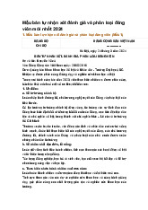 Mẫu bản tự nhận xét đánh giá và phân loại đảng viên mới nhất 2024