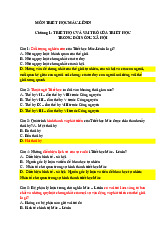 Ôn tập giữa kỳ Chương 1 & 2 Môn Triết học Mác Lênin | Trường Cao đẳng Kỹ nghệ II