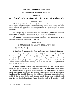 Chương 3: Tư tưởng Hồ Chí Minh về độc lập dân và chủ nghĩa xã hội