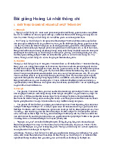 Bài Giảng Nghiên Cứu Về Hoàng Lê Nhất Thống Chí - Lịch Sử Việt Nam