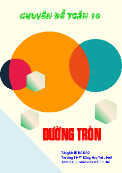 Chủ đề phương trình đường tròn Toán 10 KNTTVCS – Lê Bá Bảo