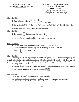 Đề giao lưu HSG Toán 7 năm 2018 – 2019 phòng GD&ĐT Chí Linh – Hải Dương