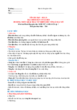 Giáo án Bài 15: Đặc điểm dân cư, xã hội, phương thức khai thác tự nhiên bền vững ở Bắc Mỹ Địa lý 7 | Kết nối tri thức