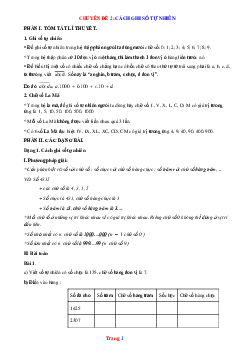 Chuyên đề cách ghi số tự nhiên Toán 6 (có lời giải chi tiết)