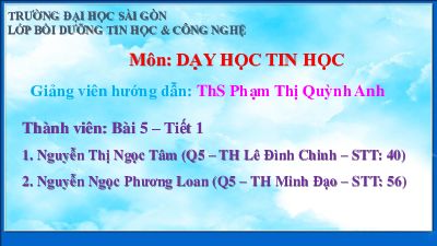 Bài 5: Tập gõ bàn phím (Tiết 1) | Bài giảng PowerPoint Tin học 3 | Chân trời sáng tạo
