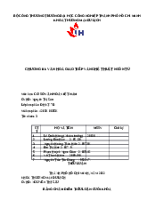 Tiểu luận: Văn hóa giao tiếp và nghệ thuật ngôn từ | Cơ sở văn hóa Việt Nam | Trường Đại học Công nghiệp Thành phố Hồ Chí Minh