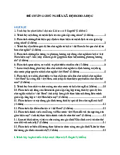 Đề cương Chủ nghĩa xã hội Khoa học | Đại học Kinh tế kỹ thuật công nghiệp