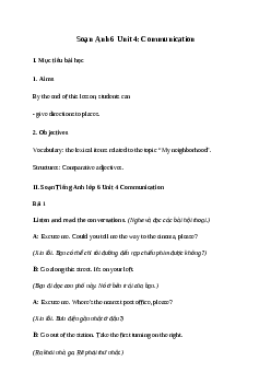 Giải Tiếng Anh 6 Unit 4:  Communication | Global Success