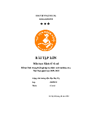 Tình trạng thất nghiệp và chính sách tài khóa của Việt Nam giai đoạn 2019-2021 | Bài tập lớn môn Kinh tế vĩ mô