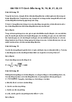 Giải Vật lí 11 Bài 2: Một số dao động điều hòa thường gặp | Cánh diều