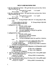 Trắc nghiệm Hoá sinh lâm sàng - Lipoprotein | Đại học Y Dược Huế