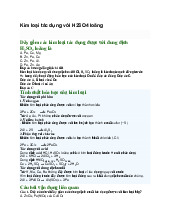 Kim loại tác dụng với H2SO4 loãng - Khoa học tự  nhiên 9