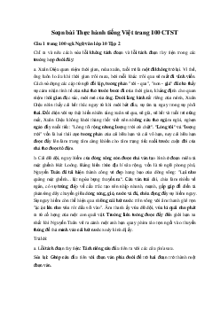 Soạn bài Thực hành tiếng Việt trang 100 CTST