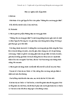 Ý nghĩa cuốn sổ gia đình trong Những đứa con trong gia đình | Văn mẫu lớp 12