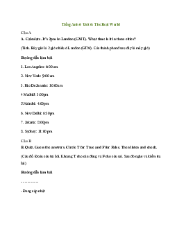 Tiếng Anh 6 Unit 6: The Real World | Explorer English