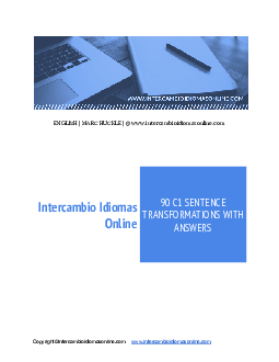 90 C1 SENTENCE TRANSFORMATIONS WITH ANSWERS